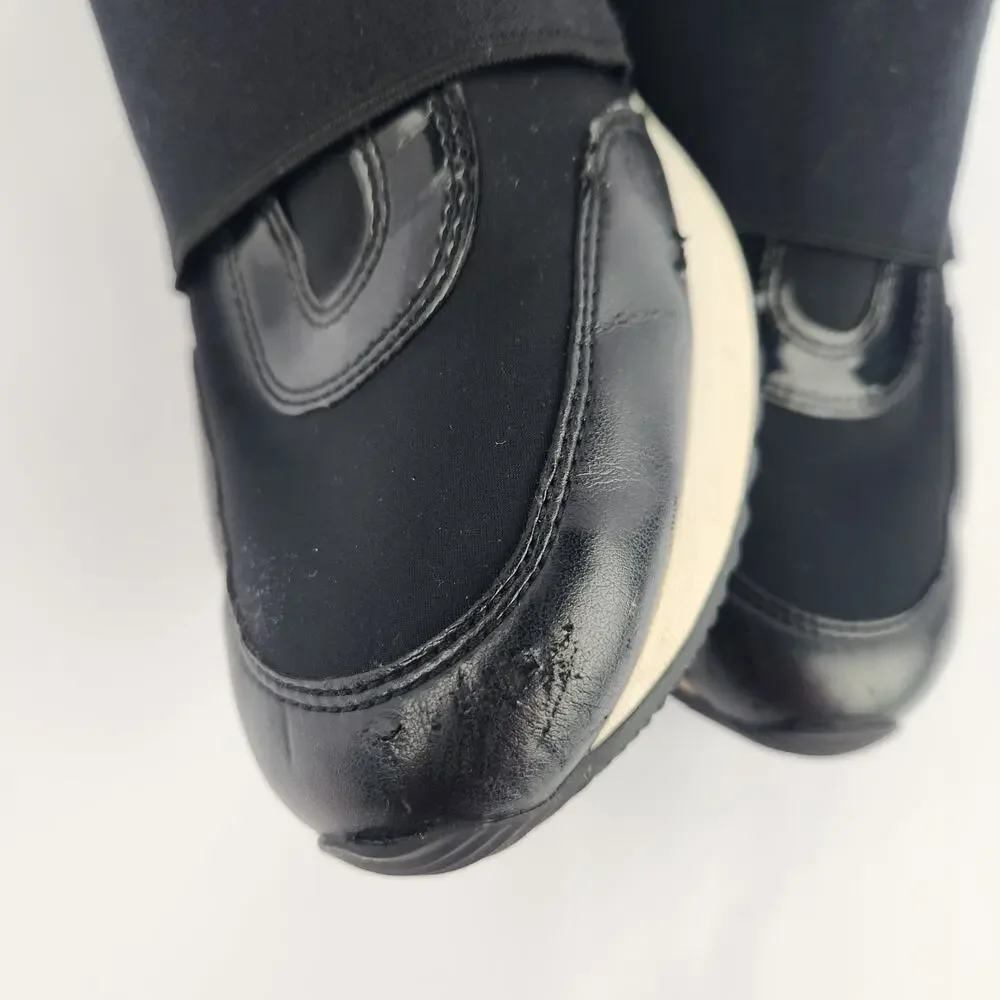 Michael Kors Felix, Black slip-on white siding, Trainer Sneakers Black 8M